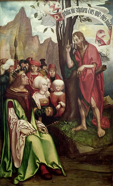 St. John the Baptist Preaching Before Herod, from the Triptych of St. John, 1514