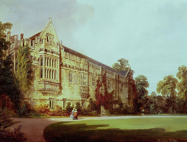 St. Johns College, Oxford (oil on panel)
