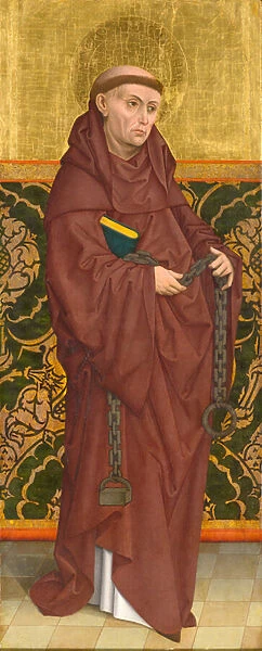 St. Leonard, c. 1460 (mixed technique painting; heavy canvas on panel, probably pine)