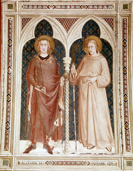 St. Louis IX and St. Louis of Anjou (Toulouse) (fresco)