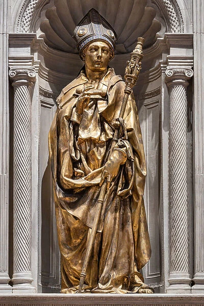 St. Louis of Toulouse, 1422-25 (gilt bronze; silver, enamel and crystal rock)
