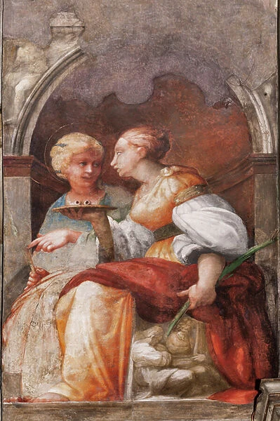 St Lucy and St Apollonia, c. 1523 (fresco)