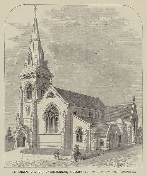 St Lukes Church, Camden-Road, Holloway (engraving)