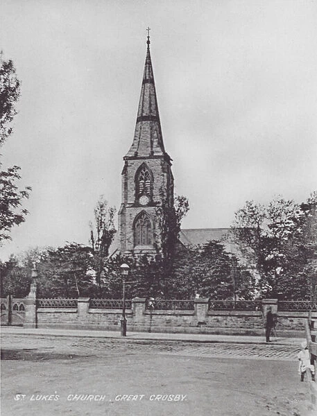 St Lukes Church, Great Crosby (b  /  w photo)