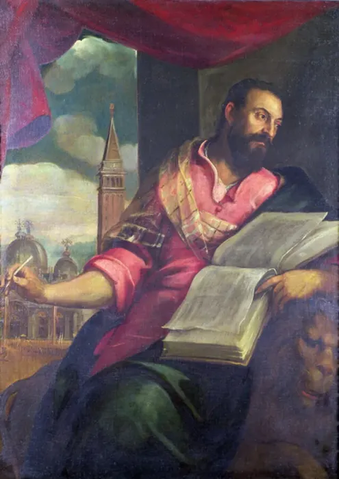 Framed Print : St. Mark. HAT43727 St. Mark by Palma Il Giovane 