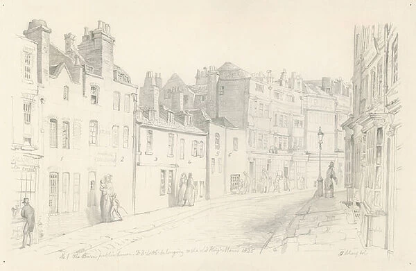 St Martins Lane, London, 1825 (pencil on paper)