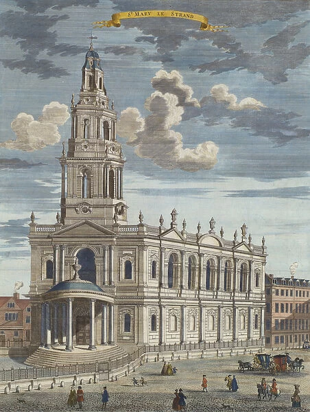 St. Mary le Strand, from A Book of the Prospects of the Remarkable Places in