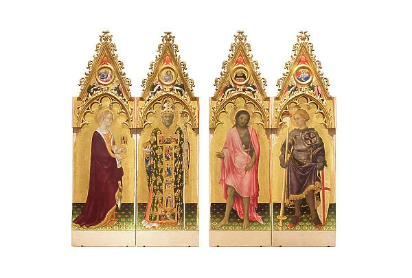 St Mary Magdalen, st Nicholas of Bari, st John the Baptist and st George, 1425, (tempera on wood)
