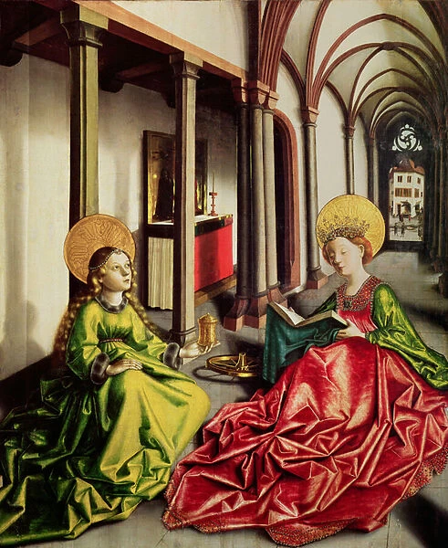 St. Mary Magdalene and St. Catherine of Alexandria (oil on panel)