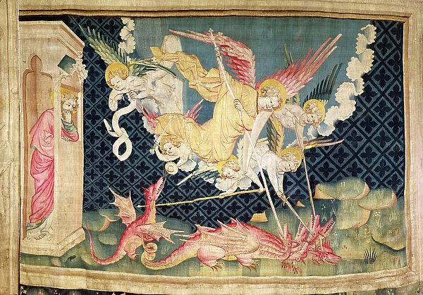 St. Michael and his angels fighting the dragon, no. 36 from The Apocalypse of Angers