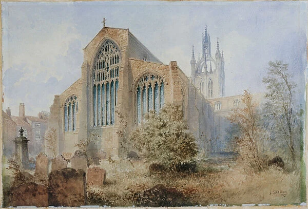 St Nicholas Cathedral, East End (bodycolour on paper)
