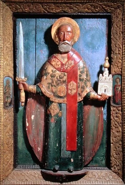 St. Nicholas of Mozhaisk, Yaroslavl School (painted wood)
