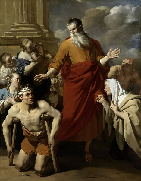 St Paul Healing the Cripple at Lystra, 1663 (oil on canvas)