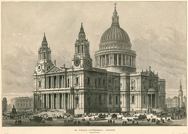 St Pauls Cathedral, London (engraving)