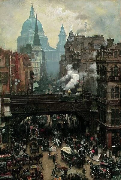 St. Paul's and Ludgate Hill, c. 1887 (oil on canvas)