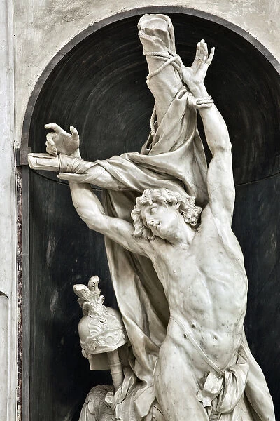 St Sebastian, detail (Sculpture, 1668)