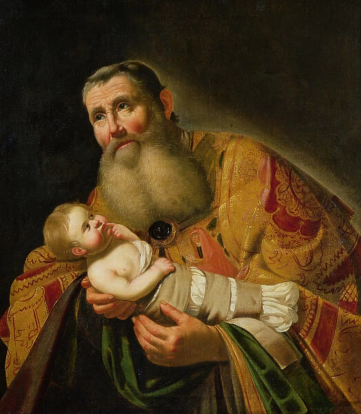St. Simeon Presenting the Infant Christ in the Temple (oil on canvas)