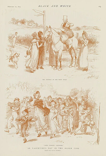 St Valentine's Day during the Regency era (engraving)