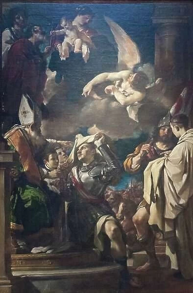 St William of Aquitaine receiving the cowl, 1620, (oil on canvas)