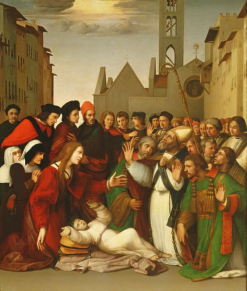 St. Zenobius Raising a Boy from the Dead (oil on canvas)