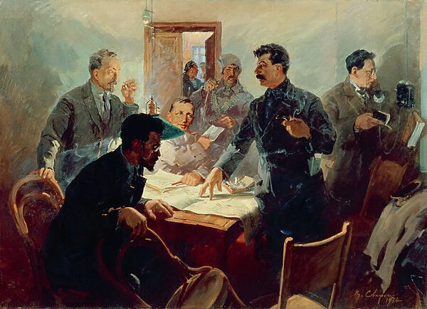 The Staff of the October Revolution of 1917, 1934 (oil on canvas)