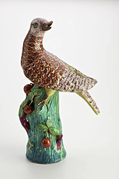 Staffordshire figure of a bird, c. 1750-1850 (earthenware)