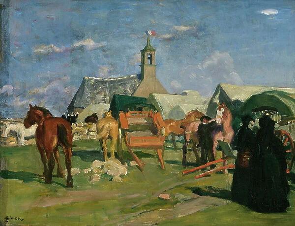Staging post  /  Pardon de Notre-Dame de bon voyage (Pointe du Raz), c. 1913 (oil on canvas)