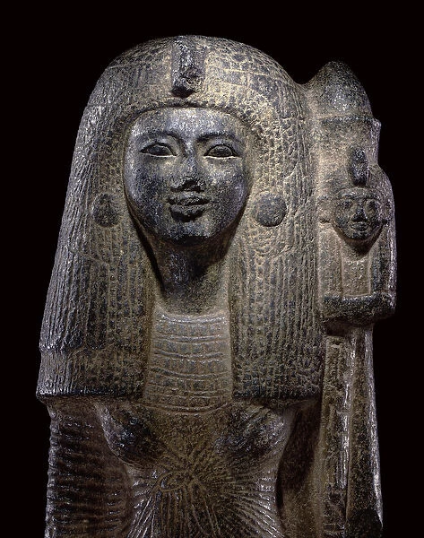 Standard bearing statue of Queen Nefertari, New Kingdom, c