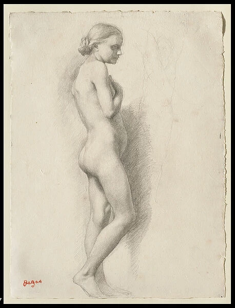 Standing Nude, c. 1860-65 (graphite on cream wove paper)