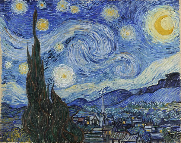 The Starry Night, June 1889 (oil on canvas)