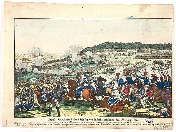The Start of the Battle of Waterloo, the Prussian side, 18 June 1815
