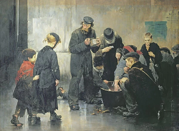The Starving, 1886 (oil on canvas)