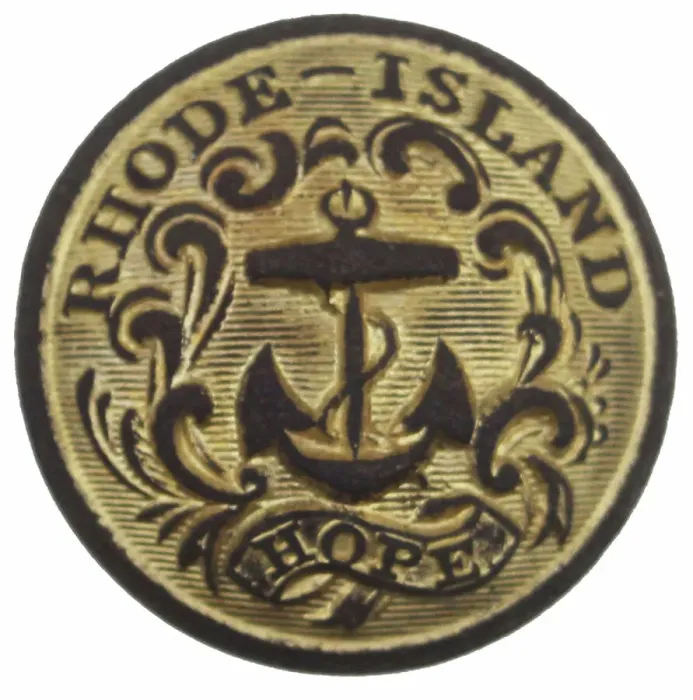 Framed Print : State Of Rhode Island Button