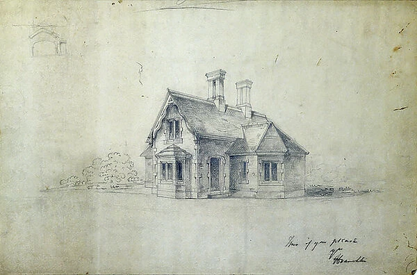 Station House, c. 1850 (pencil on paper)