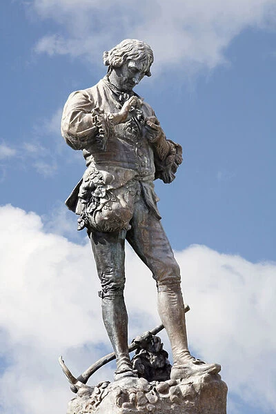 Statue of Antoine Augustin Parmentier (1737-1813), Pharmacist, French agronomist, Bronze sculpture by Adrien Etienne Gaudez (1845-1902). Photography, KIM Youngtae, Neuilly sur Seine