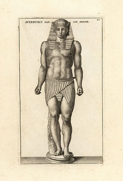 Statue of a deity known as Averrunci to the Romans, Apotropaei t 1779 (engraving)