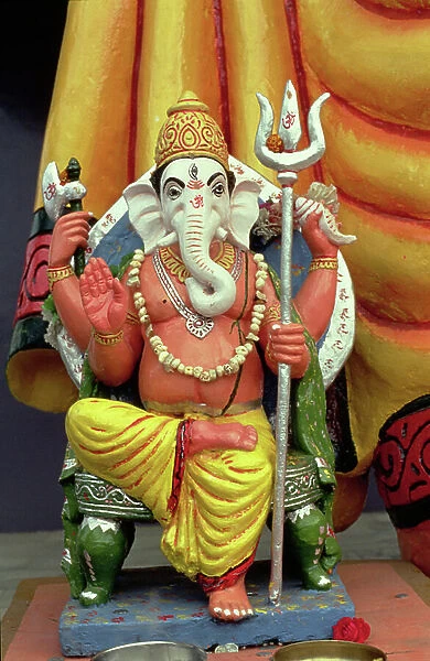 Statue of Ganesh, the Elephant God, Enthroned