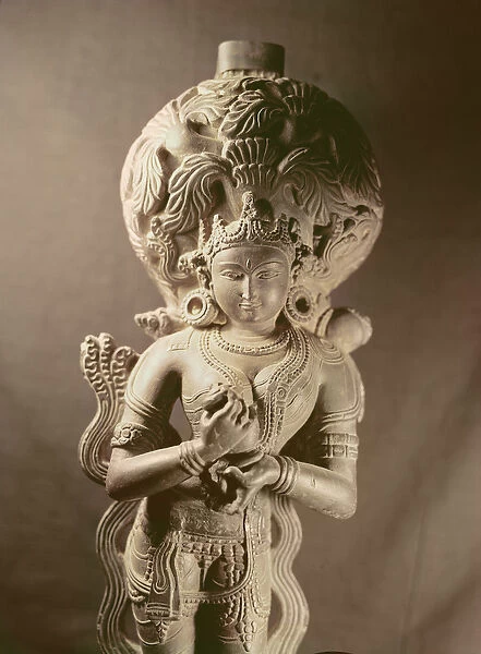 Statue of Ganga, Mahanad, Bengal, Sena Dynasty (1050-1202) (stone)