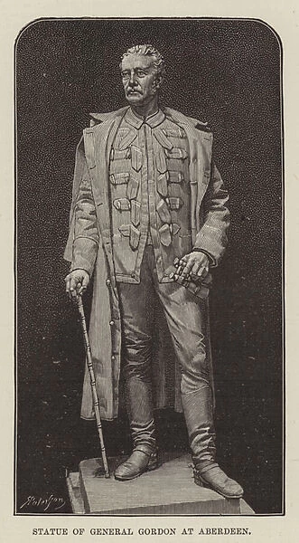 Statue of General Gordon at Aberdeen (engraving)