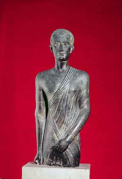Statue of Hor, from Alexandria, c. 40 BC (basalt)