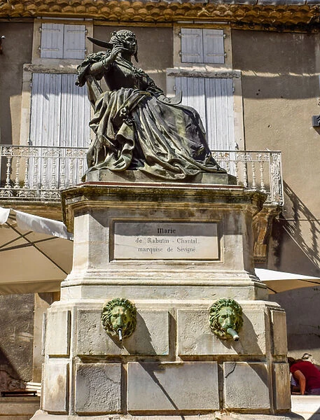 Statue of Madame the Marquise of Sevigne, Grignan, Drome