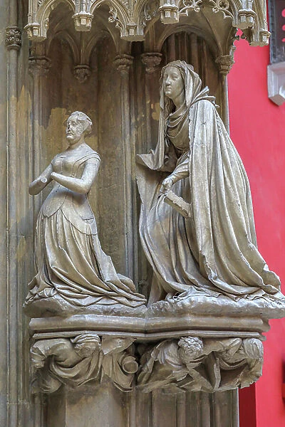 Statue of Margaret III and Catherine of Alexandria, 14th century (sculpture)