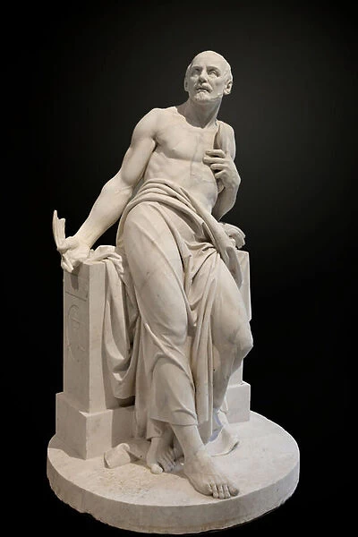 Statue of Michel de Montaigne (1533-1592) (marble)