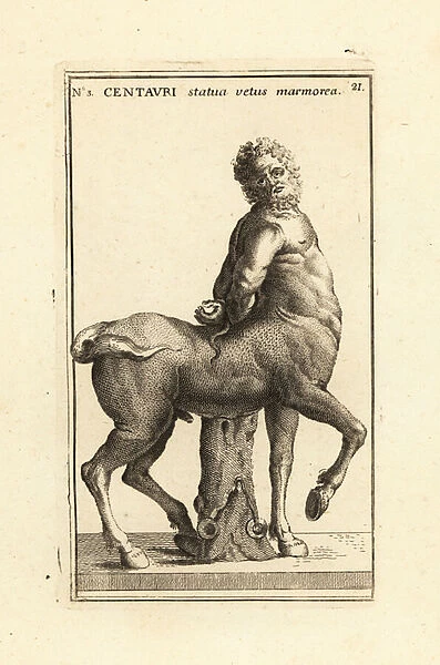 Statue of an old centaur, Furietti Centaur. 1779 (engraving)