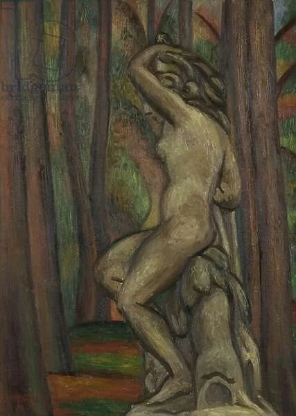 Statue in a Park, 1931 (oil on canvas)