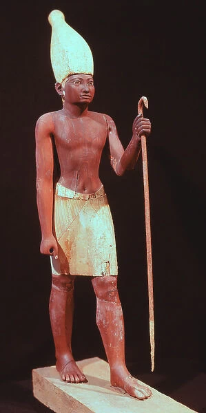 Statue of Sesostris I (ruled 1971-28 BC) with a White Crown (painted cedarwood)