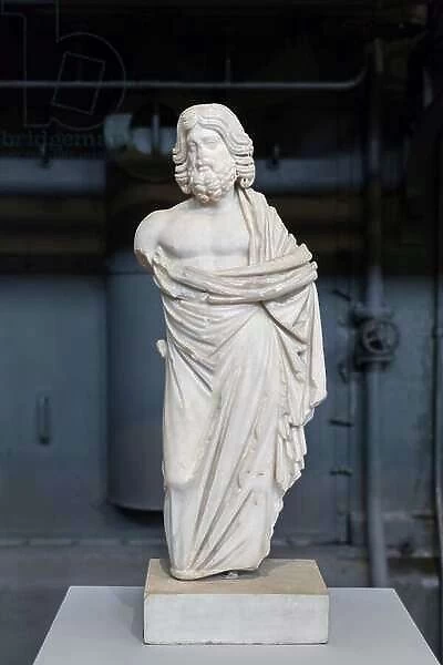 Statuette of Aesculapius, small copy after the original by Phidias or Alkamenes (marble)