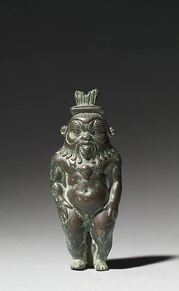 Statuette of Bes, 525-30 BC (solid cast bronze)
