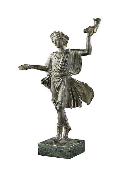 Statuette of Lar, deity of the home and family, 1st century (bronze)