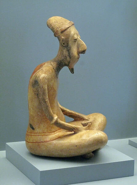 Statuette of a meditating old man, Lagunillas, Late Preclassic-Early Classic period